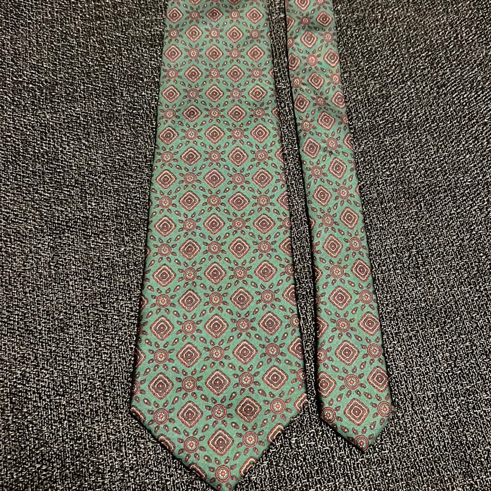 Stefano Ricci for Saks Fifth Avenue Silk Patterned Tie in Green